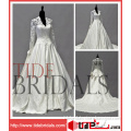 Vintage Elegant Princess Ball Gown Satin Lace Jacket Bridal Dress Wedding Dress (TCWD097)